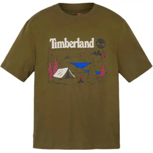 Timberland T Shirt Men's Dark Olive Green
