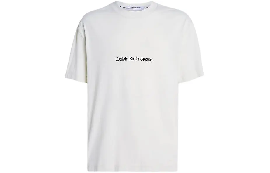 CALVIN KLEIN Relaxed Back Logo T Shirt T Shirt Men's White