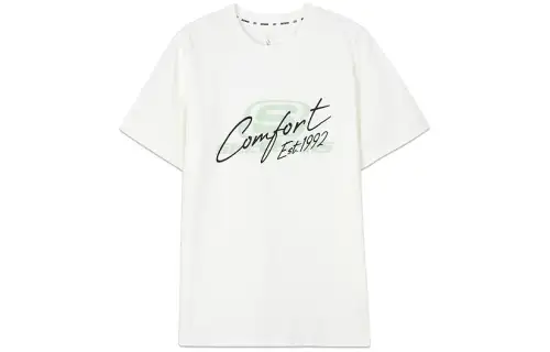 Skechers T Shirt Unisex Marshmallow White