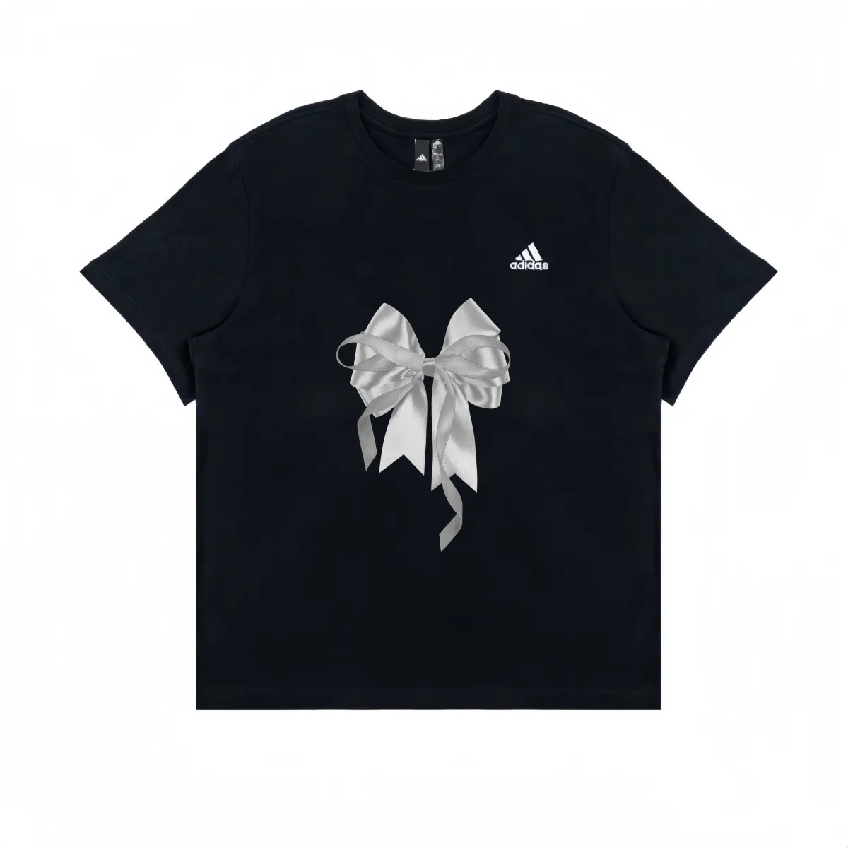 Adidas Drop Shoulder Sleeve T Shirt Unisex Black