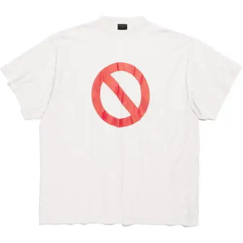 Balenciaga T Shirt Loose Fit Unisex White