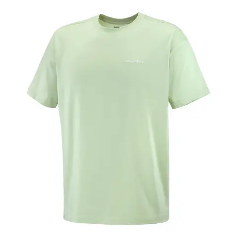 SALOMON T-Shirts Men's Green Crew Neck Moderate Straight Fit