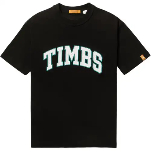 Timberland T Shirts Men's Black Crew Neck Moderate