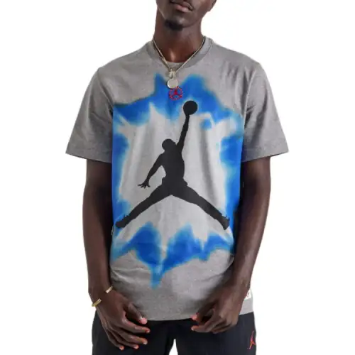 Jordan T Shirts Men's Gray Crew Neck Moderate