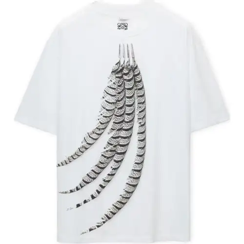 LOEWE T Shirts Men's White Crew Neck Moderate Straight Fit
