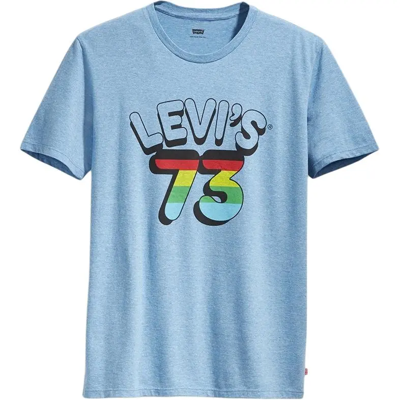 Levi's T-Shirts Men's Blue Crew Neck Moderate Other