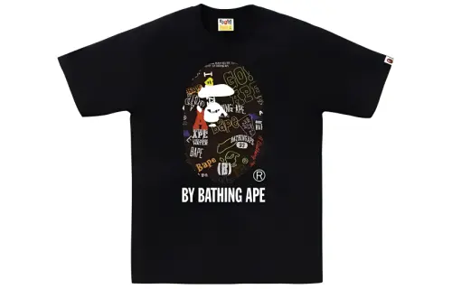 A BATHING APE ® Logo print Cotton T shirt