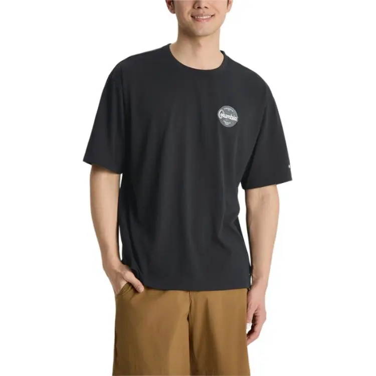 Columbia T-Shirts Men's Black/011 Crew Neck Moderate
