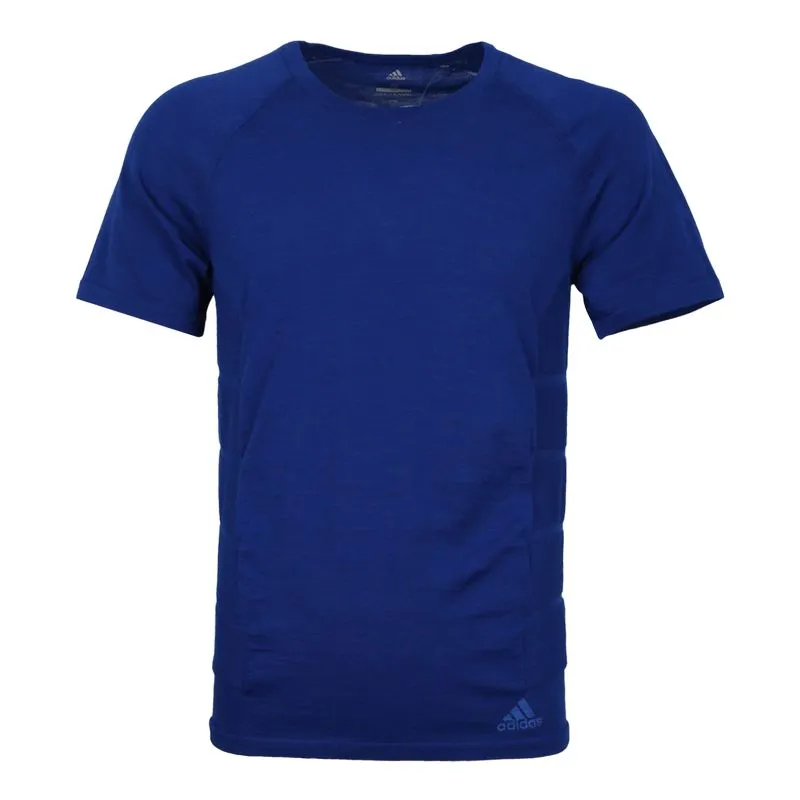 Adidas T-Shirts Men's Blue Crew Neck Moderate