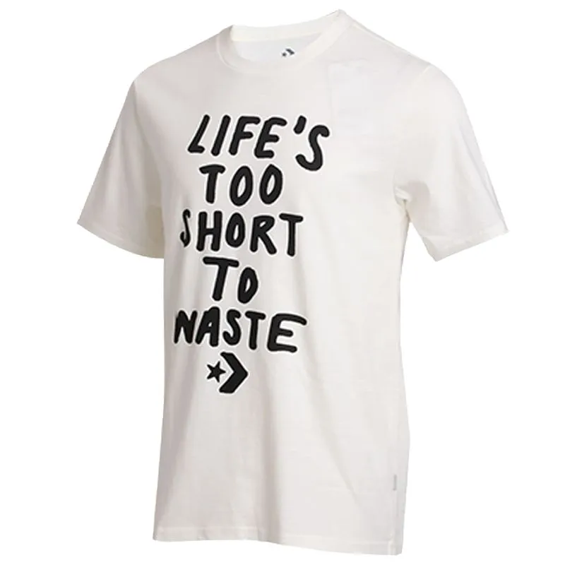 Converse LIFES SHORT STACK Tops T Shirt Men's White