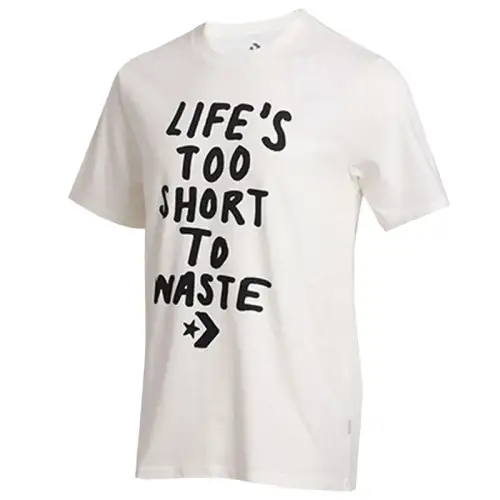 Converse LIFES SHORT STACK Tops T Shirt Men's White