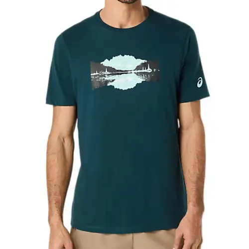 Asics T Shirt Men's Saxon Green