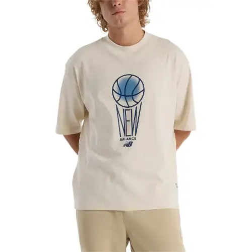 New Balance Hoops Graphic FW24 T Shirt Men's Linen