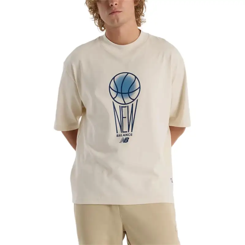 New Balance Hoops Graphic FW24 T Shirt Men's Linen