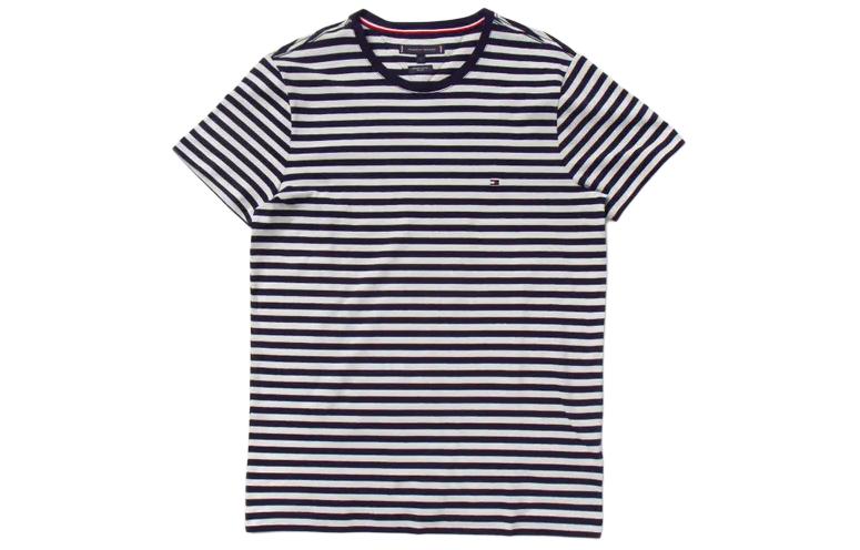Tommy Hilfiger Logo-embroidered Striped T-shirt