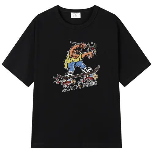 MIND ERROR Drop Shoulder Sleeve T Shirt Unisex