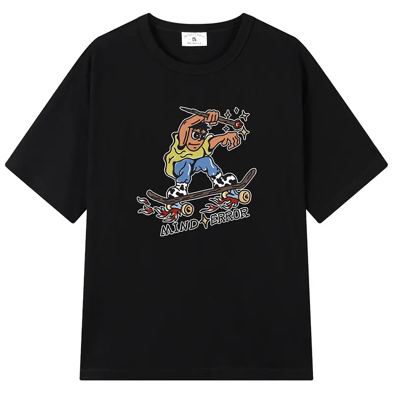 MIND ERROR Drop Shoulder Sleeve T Shirt Unisex