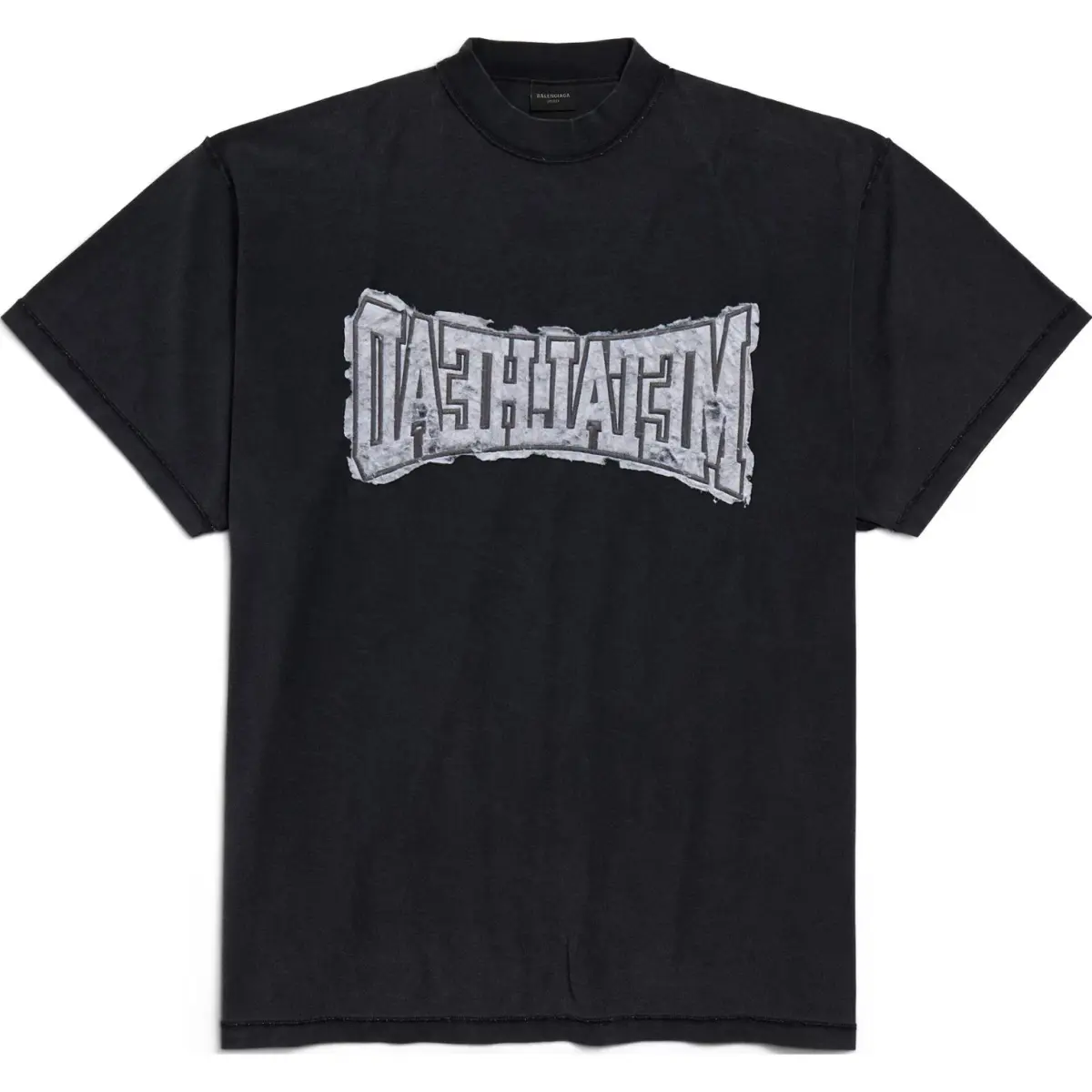 Balenciaga T Shirt Loose Fit Men's Black