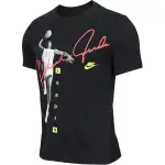 Jordan T Shirts Men's Black Crew Neck Moderate Straight Fit