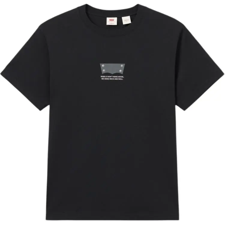Levi's T-Shirts Men's Black Crew Neck Moderate