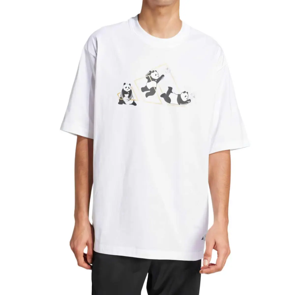 Adidas T-Shirts Unisex White Crew Neck Moderate