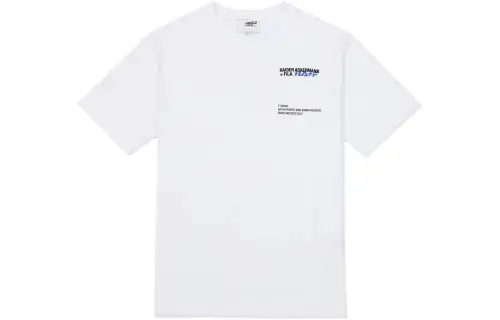 FILA T Shirts Unisex White Crew Neck Moderate Straight Fit