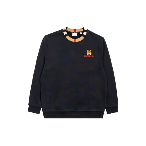 Burberry T Shirts Unisex Black Crew Neck Moderate