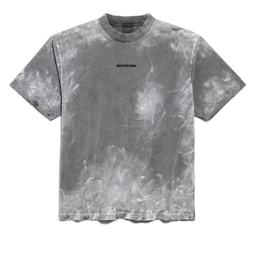 Balenciaga Paint Detailed Crewneck T Shirt