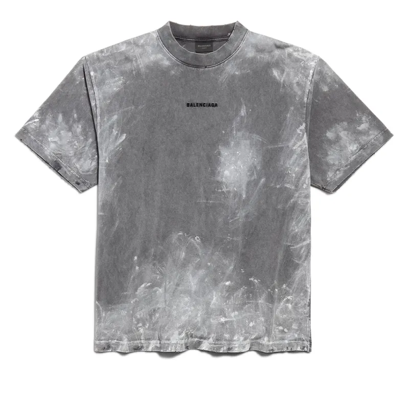 Balenciaga Paint Detailed Crewneck T Shirt