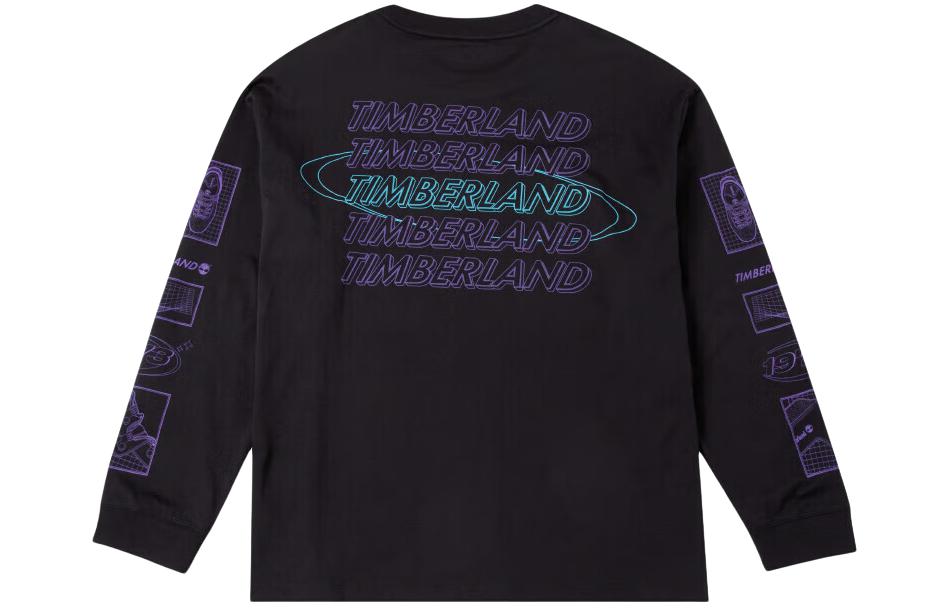 Timberland Timberland, travel comfortable black long-sleeve for traveling with a round collar