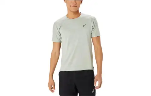 ASICS T Shirts Men's Gray Crew Neck Moderate Other