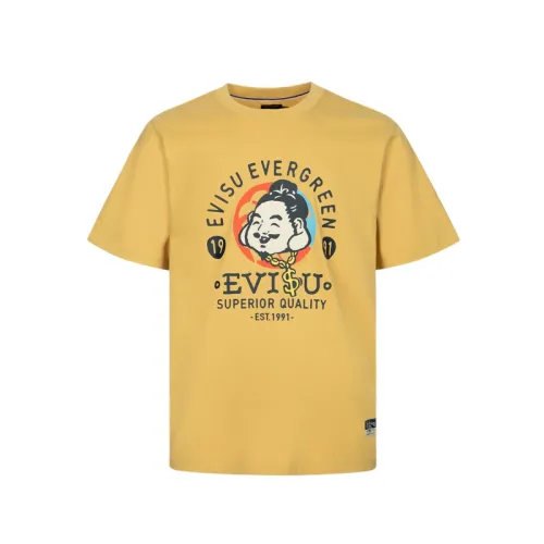 EVISU T Shirts Men's Crew Neck Moderate Straight Fit