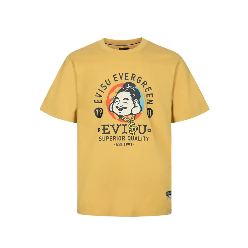 EVISU T Shirts Men's Crew Neck Moderate Straight Fit