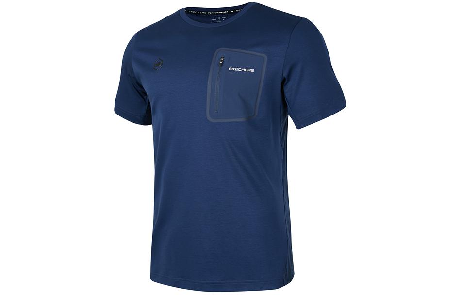 Skechers Quick Dry T Shirts Men’s Marine Collegiate Blue