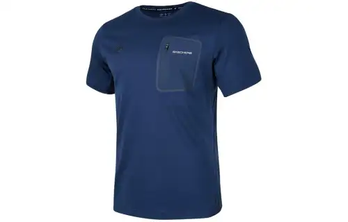 Skechers Quick Dry T Shirts Men's Marine Collegiate Blue
