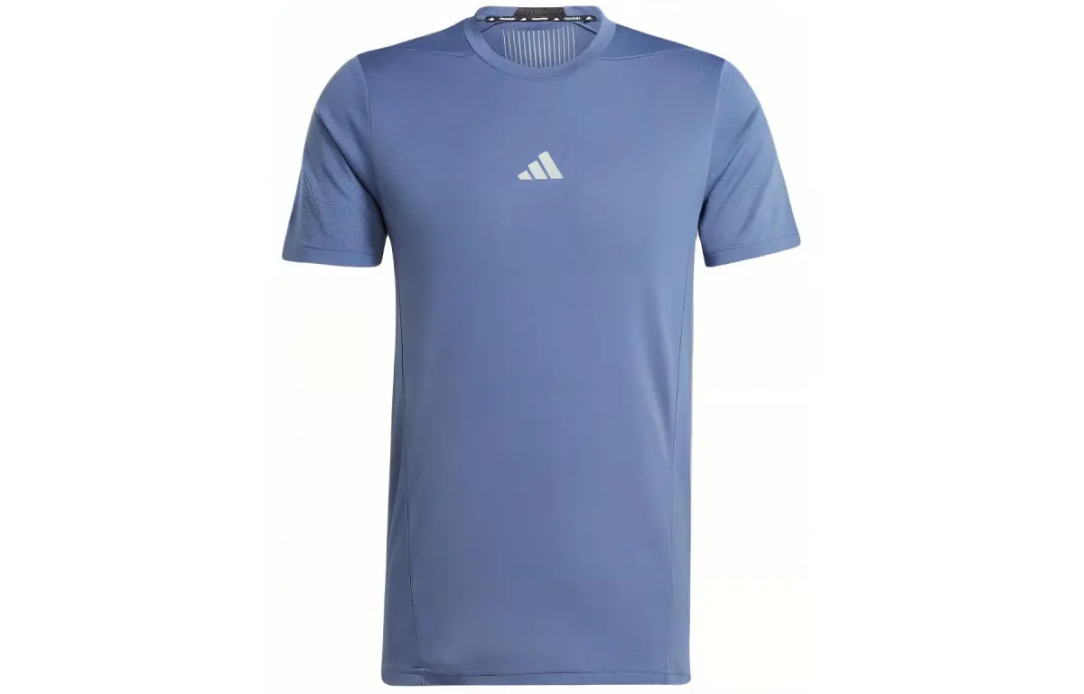 Adidas T-Shirts Men's Blue Crew Neck Moderate