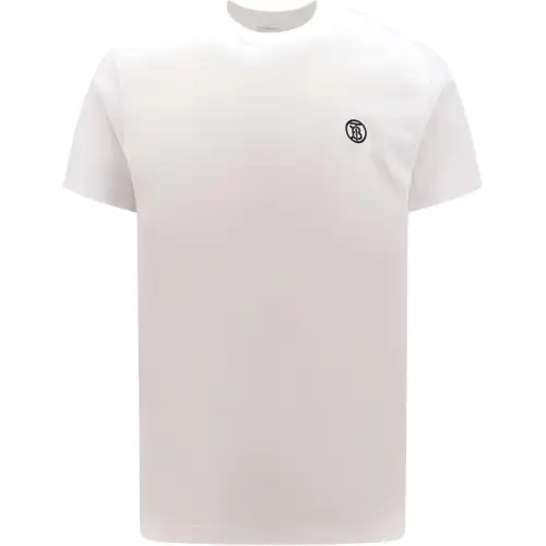 Burberry Logo Embroidered Crewneck T Shirt