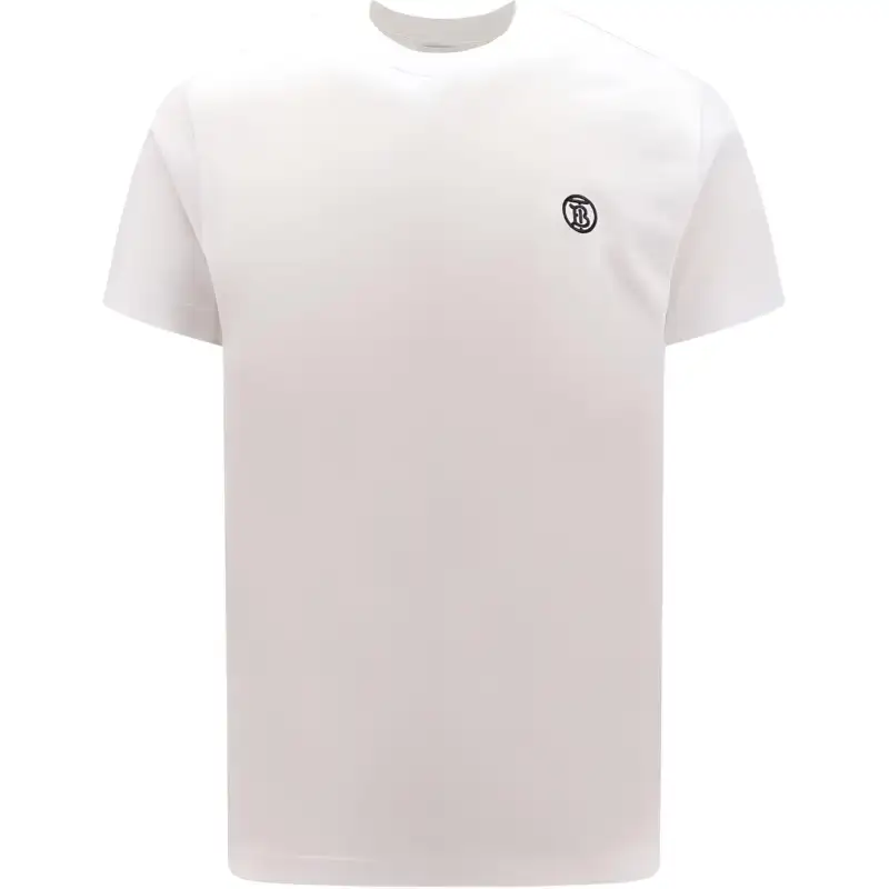 Burberry Logo Embroidered Crewneck T Shirt