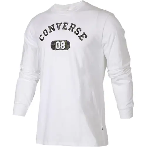 Converse T Shirts Men's White Crew Neck Moderate