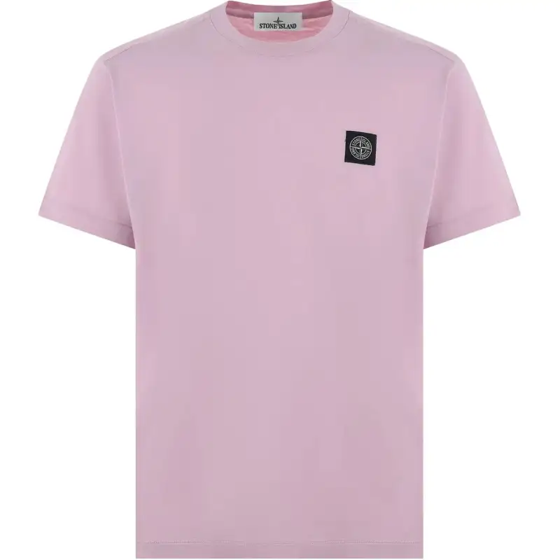 STONE ISLAND Logo Patch Crewneck T Shirt
