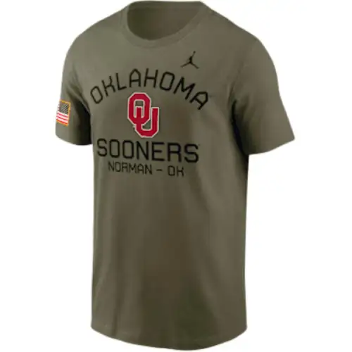 Jordan Oklahoma Sooners Military Appreciation Team Issue Men's Jordan Brand Dri FIT College T Shirt