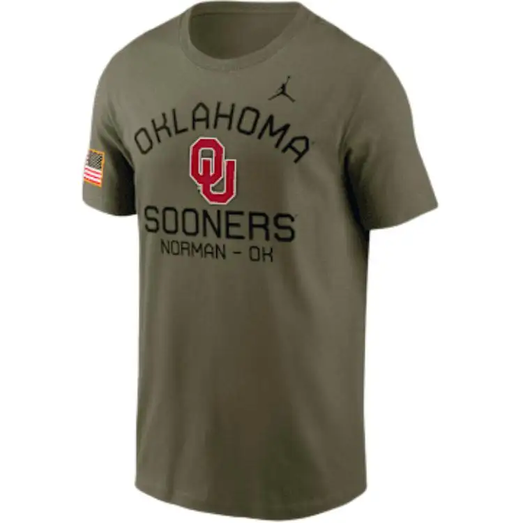 Jordan Oklahoma Sooners Military Appreciation Team Issue Men's Jordan Brand Dri FIT College T Shirt