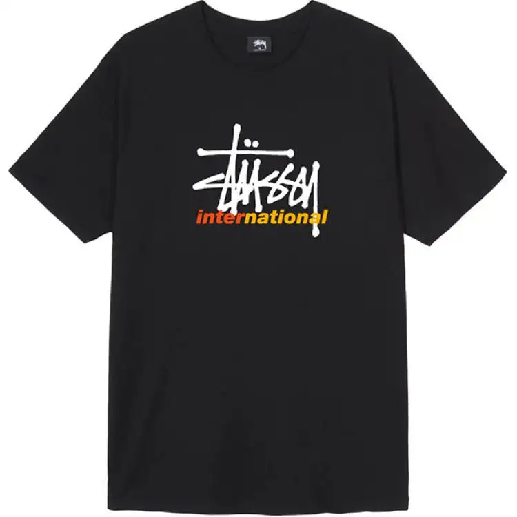 Stussy T Shirts Men's Crew Neck Moderate Straight Fit