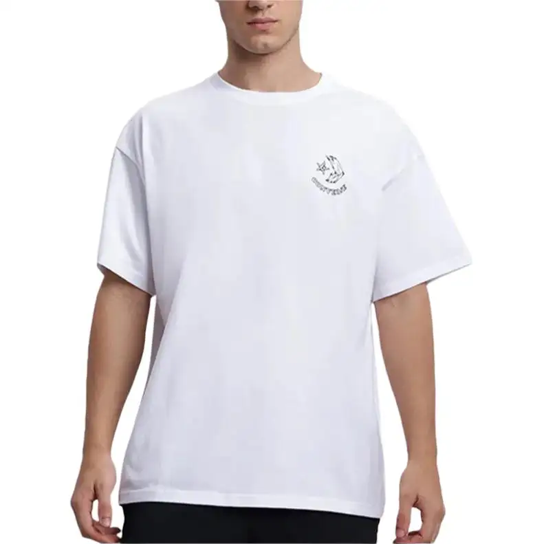 Converse T Shirts Men's White Crew Neck Moderate