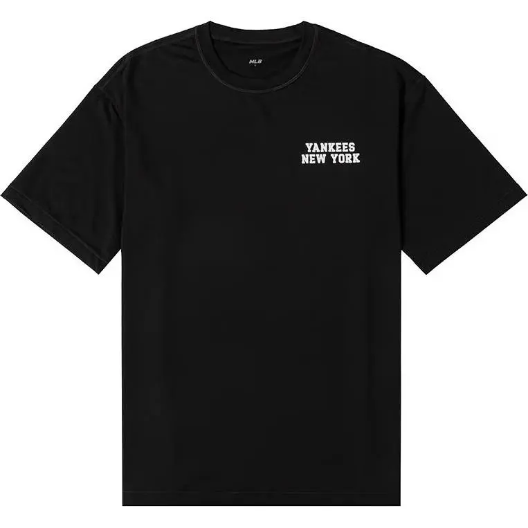 MLB New York Yankees T-Shirts Unisex Black Crew Neck Moderate Straight Fit