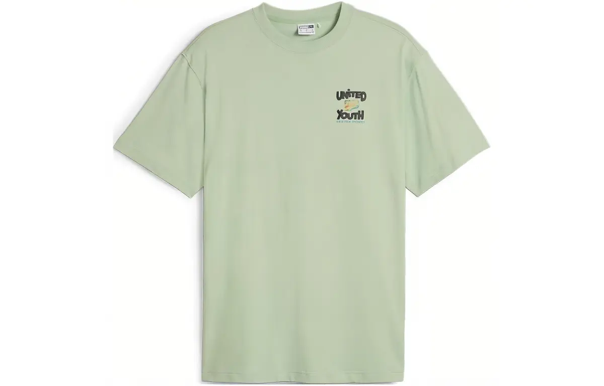 PUMA DOWNTOWN OVERSIZED T Shirt Men's Light Green