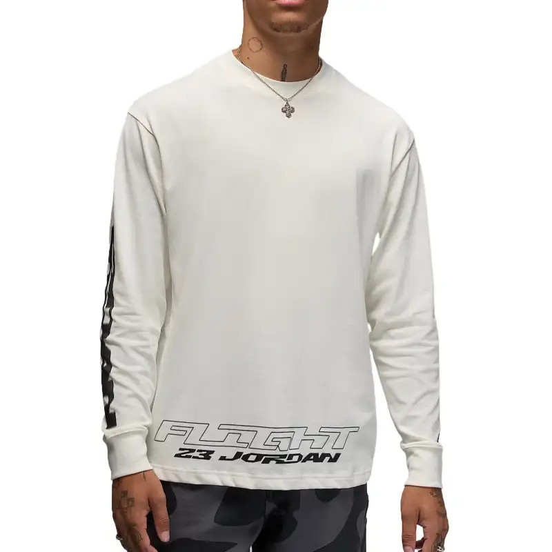 Jordan MVP T Shirts Men's White Crew Neck Moderate Straight Fit