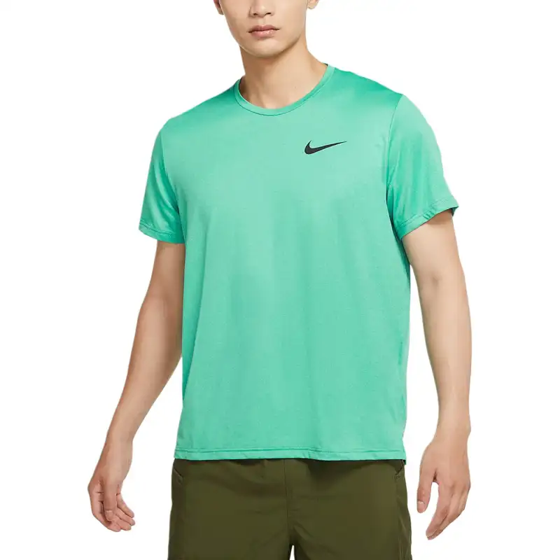Nike T Shirts Men's Lake Green Crew Neck Moderate