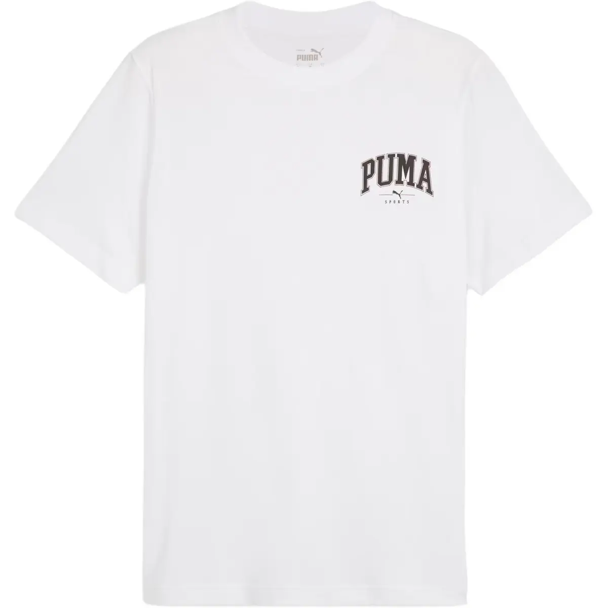 PUMA T-Shirts Men's White Crew Neck Moderate Straight Fit
