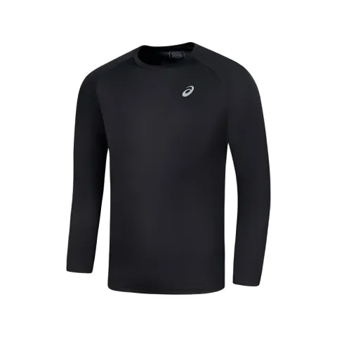 ASICS T-Shirts Men's Black Crew Neck Moderate